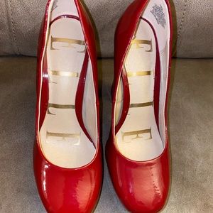Ruby red high heels